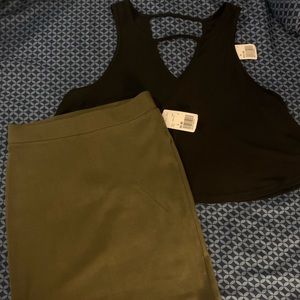 Skirt and crop top combo